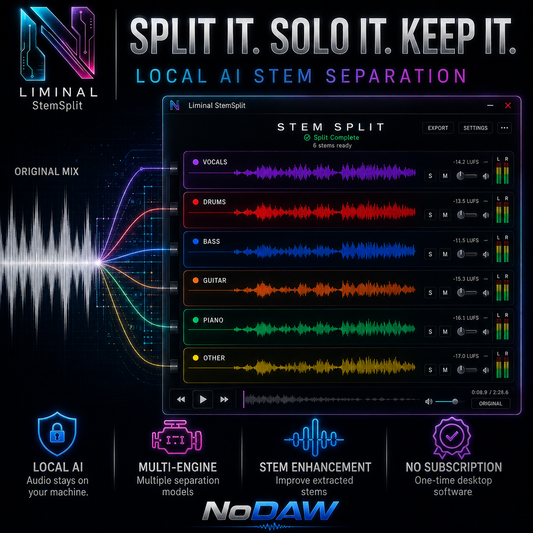 Liminal™ AI Stem Splitter — Local Vocal & Instrument Separation (Windows)