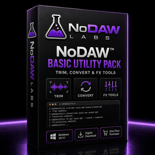 NoDAW™ Basic Utility Pack — Trim, Convert & FX Tools (Windows)
